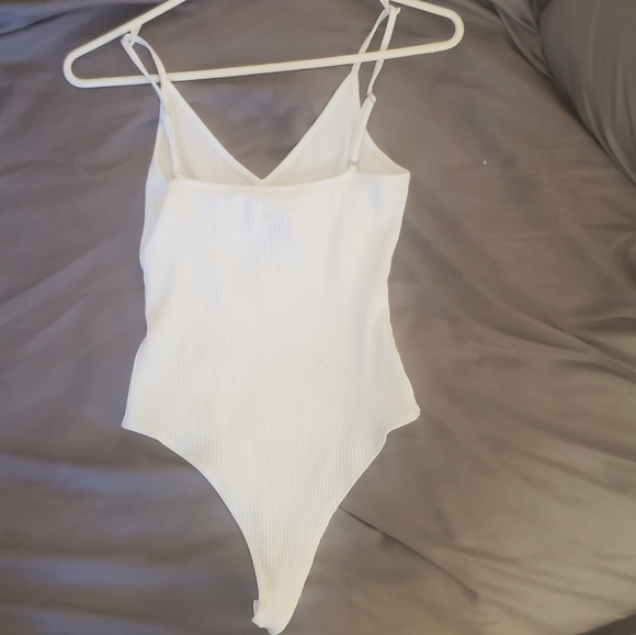 White Ribbed Bodysuit - Picture 2 of 5